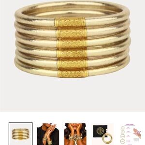 BUDDHA GIRL SERENITY Gold Bangle (SET OF 6)